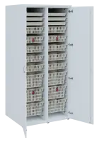 EUROMEDICA D - 90 ABS skříň léková boxová, 2-dveřová, 1950x900x735, korpus bílý, dvířka bílá